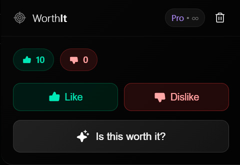 WorthIt Interface